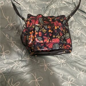 Patricia Nash Black Floral Backpack